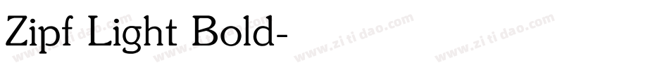 Zipf Light Bold字体转换